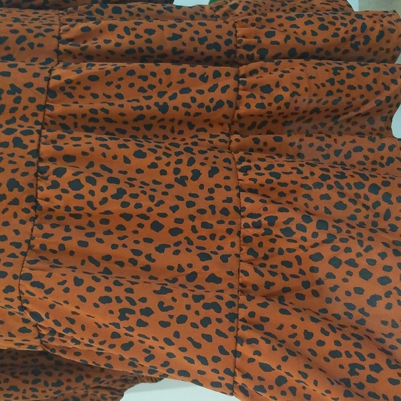 NWOT Casual Long Sleeve Loose V-Neck Swing Mini Dress - Size M - Picture 7 of 12